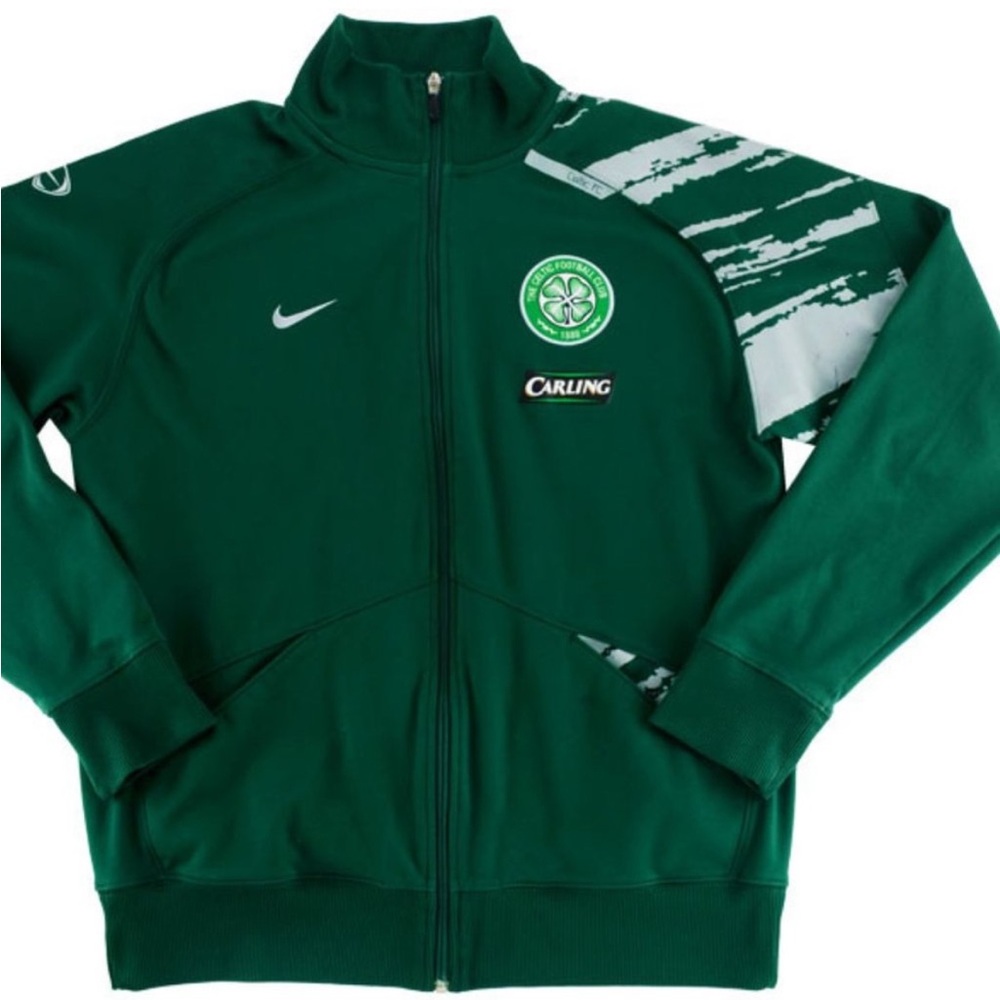 GLASGOW CELTIC FC Green Track Jacket- 2007-2008- MINT